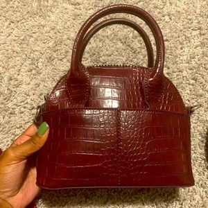 Burgundy Bowling Bag - Perfect for fall and winter
